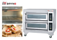 Stainless Steel Commercial Bakery Kitchen Equipment Two Deck Four Tray Electric Oven