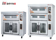 High Temperature Electric Two Deck Four Trays Bakery Oven With Proofer For Bakery