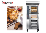 Four Trays Electric Convection Bakery Oven With Single Layer Bread Cabinet